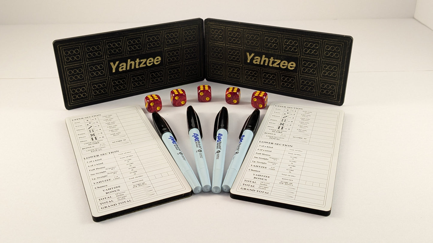 Yahtzee Scoreboard Set for Four