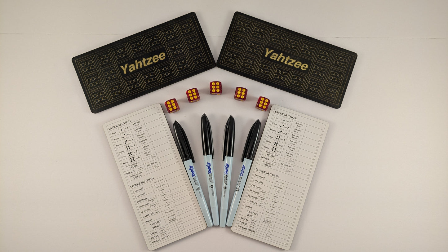 Yahtzee Scoreboard Set for Four