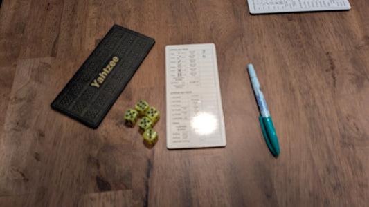 Wet/Dry Erase Yahtzee Scoreboards