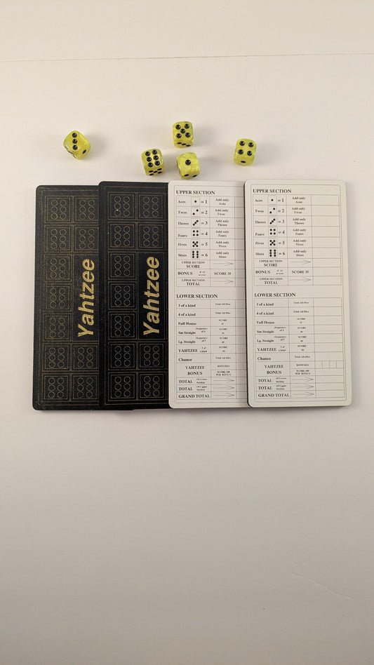 Yahtzee Scoreboard Set for Four